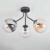 Gastor Plafondlamp, Kogellampje 42 cm Amber, Duidelijk, Rookkleurig, 3-lichts