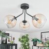 Koyoto Plafondlamp, Kogellampje Amber, Duidelijk, 3-lichts