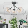 Koyoto Plafondlamp, Kogellampje Amber, Duidelijk, 3-lichts