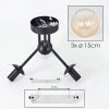 Koyoto Plafondlamp, Kogellampje Amber, Duidelijk, 3-lichts