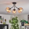 Koyoto Plafondlamp, Kogellampje Amber, Duidelijk, 3-lichts