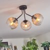 Koyoto Plafondlamp, Kogellampje Amber, Duidelijk, 3-lichts