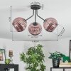 Koyoto Plafondlamp, Kogellampje Koperkleurig, 3-lichts