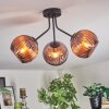 Koyoto Plafondlamp, Kogellampje Koperkleurig, 3-lichts