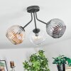 Ripoll Plafondlamp, Kogellampje Amber, Duidelijk, Rookkleurig, 3-lichts