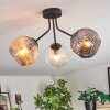 Ripoll Plafondlamp, Kogellampje Amber, Duidelijk, Rookkleurig, 3-lichts