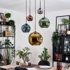Ripoll Hanglamp, Kogellampje, Cluster hanglamp Blauw, Chroom, Goud, Groen, Koperkleurig, Rookkleurig, 5-lichts