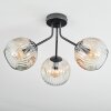 Ripoll Plafondlamp, Kogellampje Amber, Duidelijk, 3-lichts
