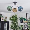 Koyoto Plafondlamp, Kogellampje Blauw, Goud, Groen, 3-lichts