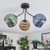 Koyoto Plafondlamp, Kogellampje Blauw, Goud, Groen, 3-lichts