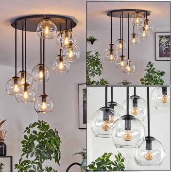 Koyoto Plafondlamp, Kogellampje Duidelijk, 9-lichts