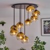 Koyoto Plafondlamp, Kogellampje Goud, Duidelijk, 9-lichts