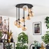 Gastor Plafondlamp, Kogellampje Amber, 9-lichts