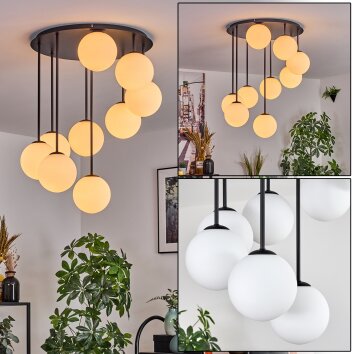 Gastor Plafondlamp, Kogellampje Wit, 9-lichts