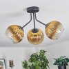 Koyoto Plafondlamp, Kogellampje Goud, Duidelijk, 3-lichts