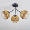 Koyoto Plafondlamp, Kogellampje Goud, Duidelijk, 3-lichts