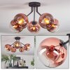 Koyoto Plafondlamp, Kogellampje 52 cm Duidelijk, Koperkleurig, 5-lichts