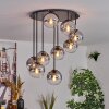 Gastor Plafondlamp, Kogellampje Duidelijk, Rookkleurig, 9-lichts