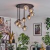 Gastor Plafondlamp, Kogellampje Duidelijk, Rookkleurig, 9-lichts