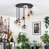 Gastor Plafondlamp, Kogellampje Amber, Duidelijk, Rookkleurig, 9-lichts