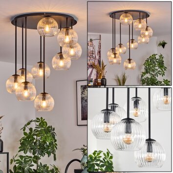 Koyoto Plafondlamp, Kogellampje 57 cm Duidelijk, 9-lichts