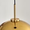 Koyoto Hanglamp, Kogellampje, Hanglamp Goud, Zwart, 1-licht