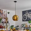 Koyoto Hanglamp, Kogellampje, Hanglamp Goud, Zwart, 1-licht