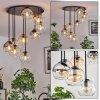 Koyoto Plafondlamp, Kogellampje Amber, Duidelijk, Rookkleurig, 9-lichts