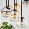 Koyoto Plafondlamp, Kogellampje Amber, Duidelijk, Rookkleurig, 9-lichts