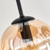 Koyoto Plafondlamp, Kogellampje Amber, Duidelijk, Rookkleurig, 9-lichts