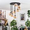 Koyoto Plafondlamp, Kogellampje Amber, 9-lichts