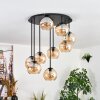 Koyoto Plafondlamp, Kogellampje Amber, 9-lichts