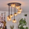 Koyoto Plafondlamp, Kogellampje Amber, Duidelijk, 9-lichts