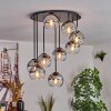 Koyoto Plafondlamp, Kogellampje 57 cm Duidelijk, Rookkleurig, 9-lichts