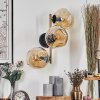 Gastor Kogellampje, Wandlamp Goud, Zwart, 3-lichts