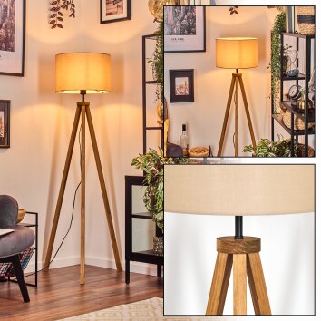 Soungou Staande lamp Natuurlijke kleuren, Zwart, 1-licht