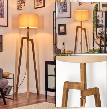 Soungou Staande lamp Natuurlijke kleuren, Zwart, 1-licht