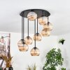 Koyoto Plafondlamp, Kogellampje 57 cm Amber, 9-lichts