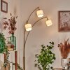 Bassagoda Staande lamp Messing, Zwart, 3-lichts