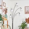 Bassagoda Staande lamp Chroom, Zwart, 5-lichts