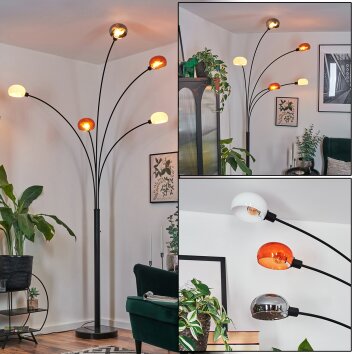 Nikkala Staande lamp Zwart, 5-lichts