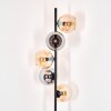 Koyoto Staande lamp 31 cm Amber, Chroom, Rookkleurig, 5-lichts