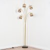 Ramila Staande lamp Messing, Zwart, 5-lichts