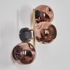 Ripoll Kogellampje, Wandlamp Goud, Zwart, 3-lichts