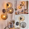 Ripoll Kogellampje, Wandlamp Goud, Zwart, 3-lichts