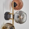 Ripoll Kogellampje, Wandlamp Goud, Zwart, 3-lichts