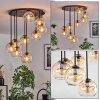 Koyoto Plafondlamp, Kogellampje 57 cm Amber, Duidelijk, 9-lichts