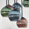 Koyoto Plafondlamp, Kogellampje 57 cm Blauw, Groen, Koperkleurig, 9-lichts