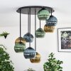 Koyoto Plafondlamp, Kogellampje 57 cm Blauw, Goud, Groen, 9-lichts