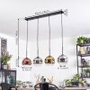 Ripoll Hanglamp, Kogellampje, Hanglamp Goud, Duidelijk, Koperkleurig, Rookkleurig, 4-lichts